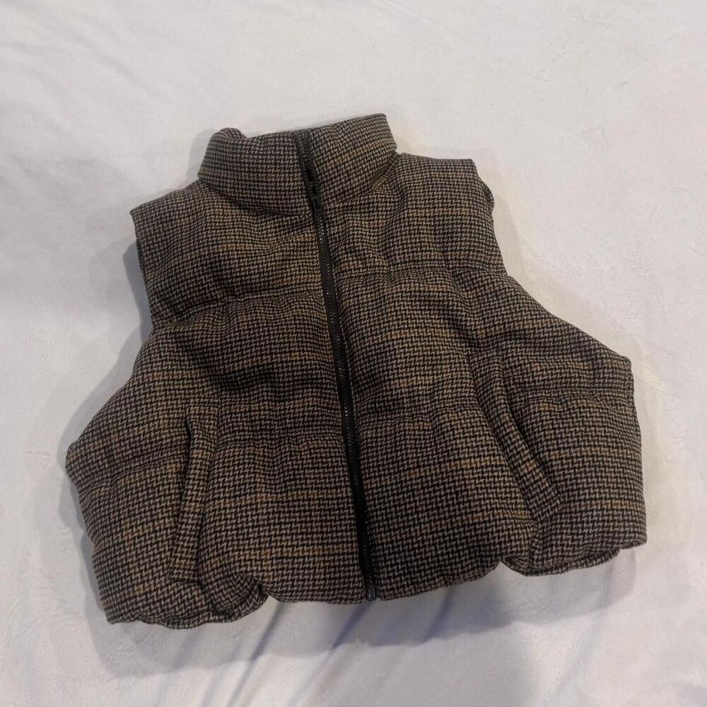 H-m Women's Brown and Black Gilet